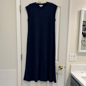 Everyday Navy Sleeveless Midi Dress